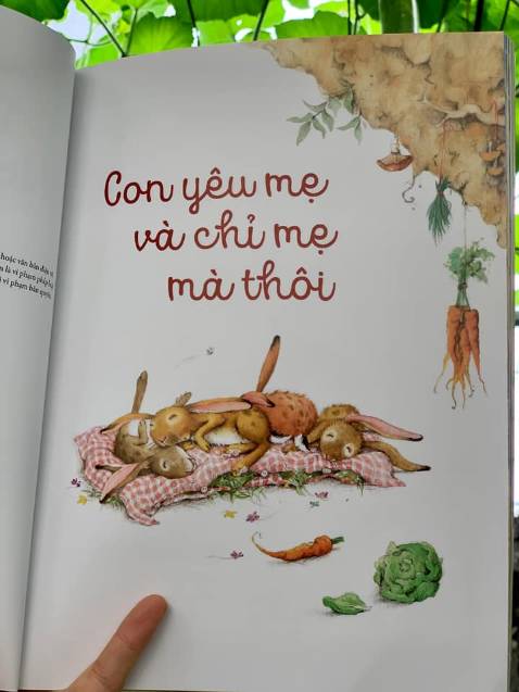 Ba mẹ còn băn khoăn về cuốn này, thì thực sự là rất rất nên mua. Sách đẹp, mỗi trang như một bức tranh, nội dung gần gũi và ấm áp yêu thương. Cuốn sách bé nhà mình mê tít...