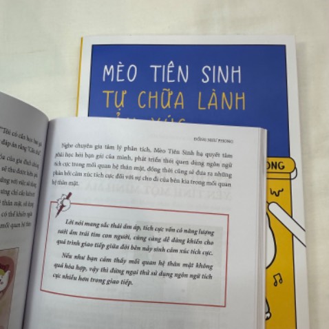 Lúc đầu tui cx chần chừ vì thấy giá bìa hơi cao, cuối cùng qđịnh hốt về thì thấy quá đáng tiền haha. Sách giải quyết những vấn đề tâm lý/cảm xúc thg gặp như là nghiện mua sắm, chán đi làm,… Điểm sáng chính là con Mèo tiên sinh, mỗi lần thấy tranh của nó là buồn cười *** :)))))