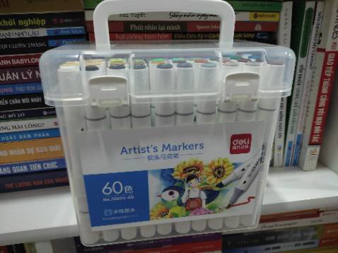 Hàng chất lượng tốt, mực không bị lem màu, màu lên đều. Có hộp đựng nên rất thuận lợi cho việc sử dụng và bảo quản sản phẩm. Cảm ơn Deli và Tiki!