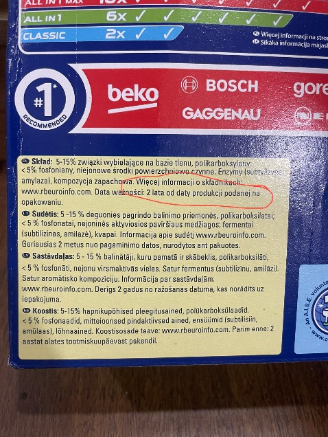 Giao hàng hết hạn. Viên rửa đã bị chảy nước