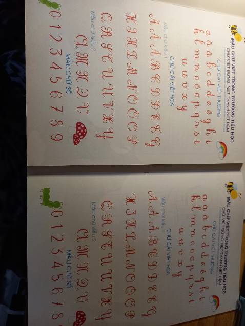 Vở hướng dẫn rất cẩn thận