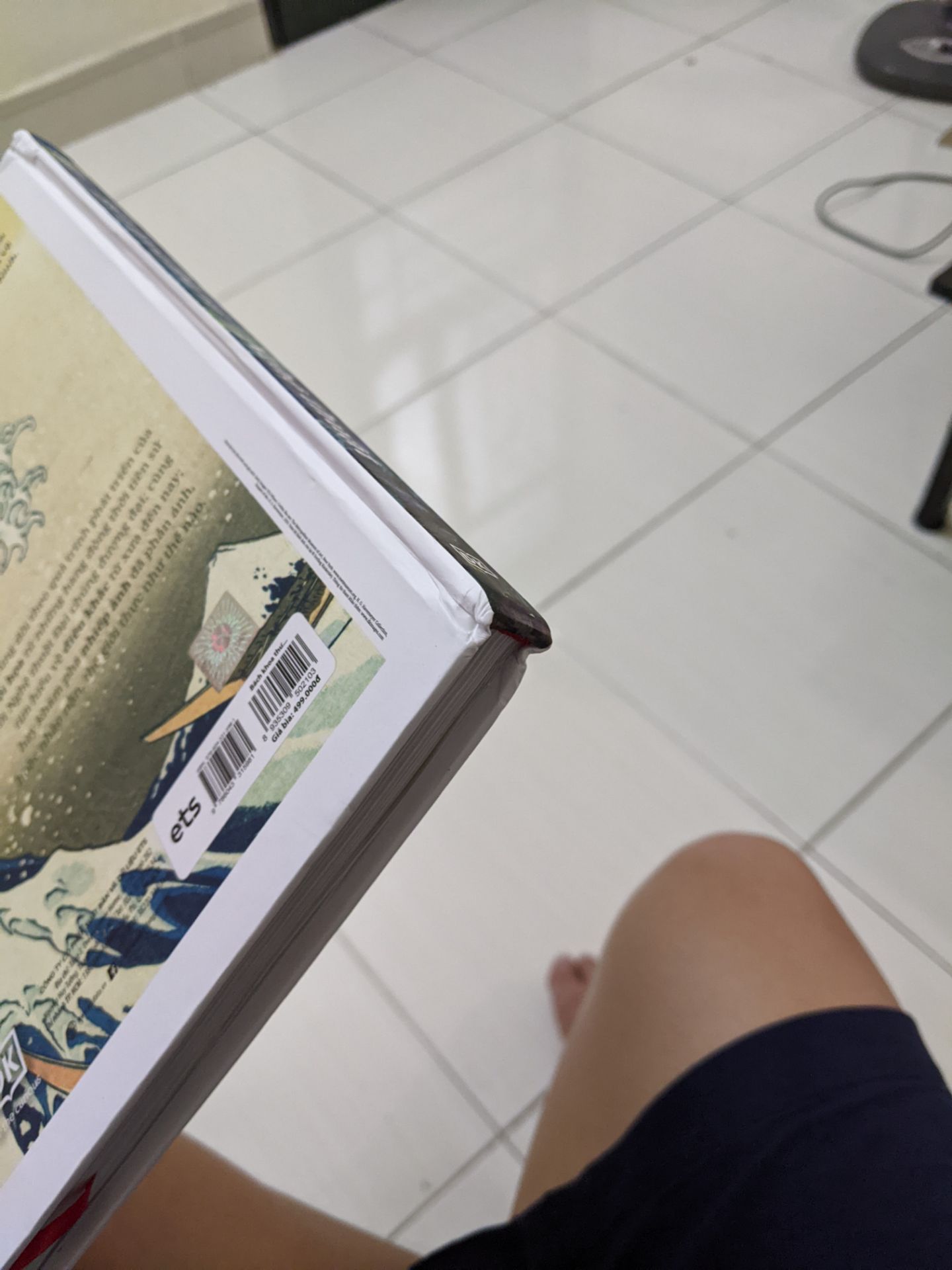 Ko biết có phải chủ ý nghệ thuật theo tinh thần của sách hay sao mà bìa ko chỗ nào là ko móp méo, cong gấp thế này...