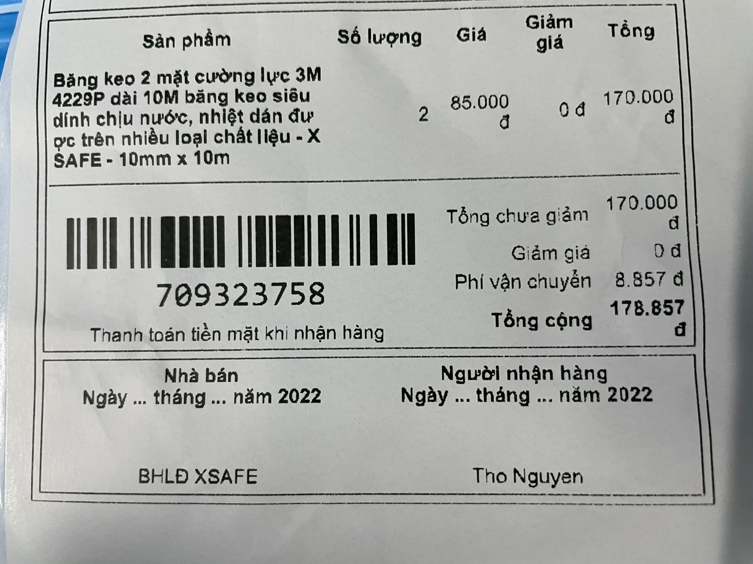 Giao sai hàng. Mình đặt khổ 10mm nhưng giao về 6mm. Tin tưởng tiki ko kiểm tra hàng, thất vọng!!