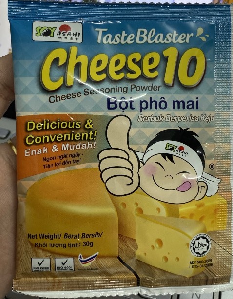 Bột phô mai thơm thơm, mặn mặn, ngọt ngọt ăn cùng khoai lang chiên ngon xỉu