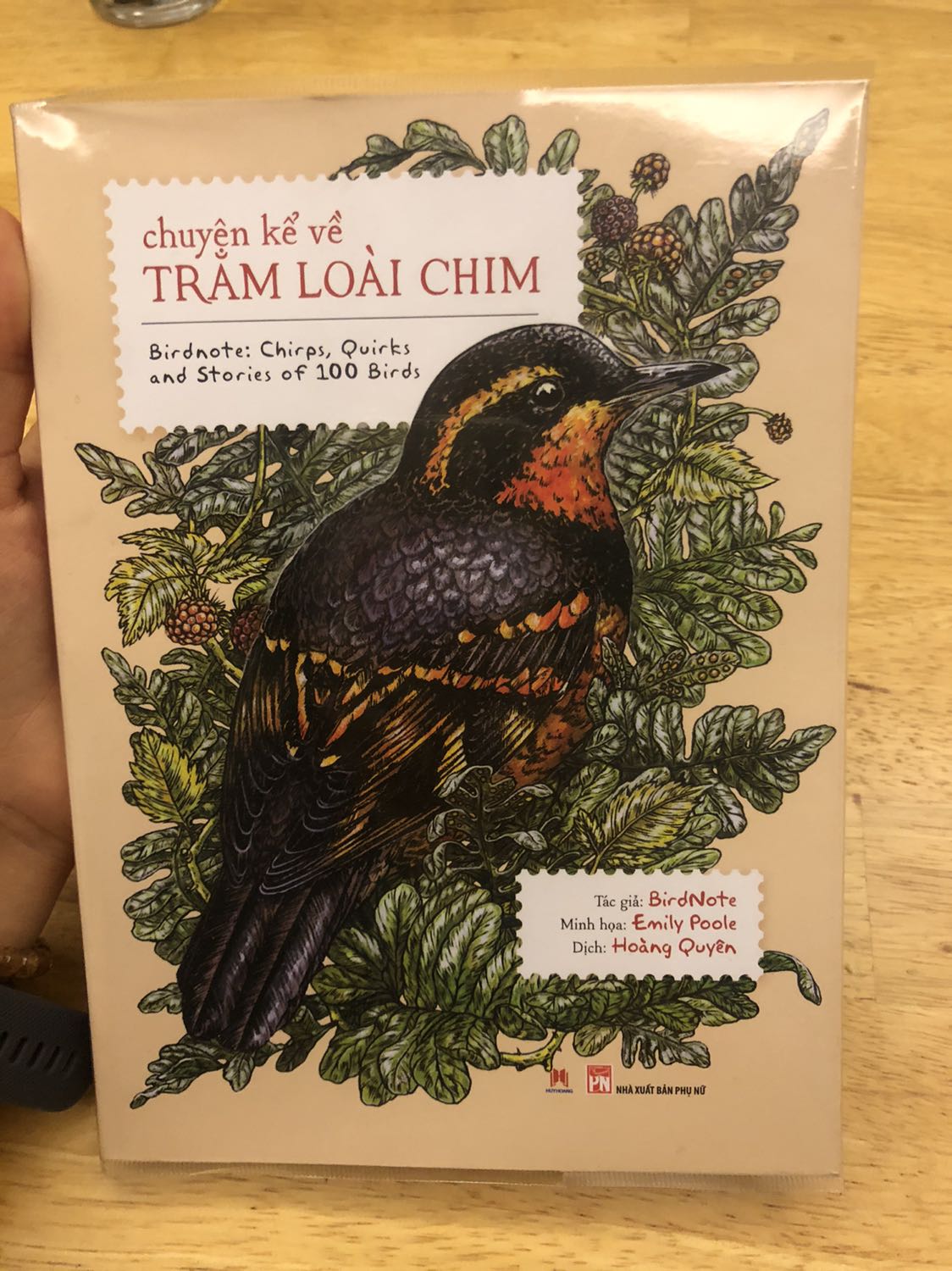 Cuốn sách khổ A4, in màu trên nền giấy bóng đẹp. 
Mỗi một loài chim được thể hiện nội dung và hình ảnh trên 2 trang sách rất tiện vừa đọc vừa quan sát. 
Mình mua về mà bé nhà mình (5 tuổi) rất say mê. 
Tiki giao hàng nhanh, bọc bookcare đẹp.