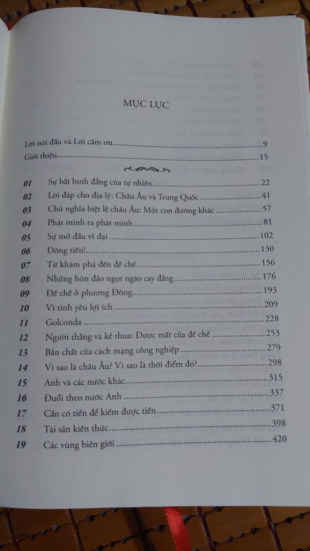 Lịch sử thế giới được trình bày theo khía cạnh phát triển kinh tế và hiện đại hóa. Tại sao một số quốc gia có thể vượt lên trên các quốc gia khác trở nên giàu có và thịnh vượng và ngược lại tại sao các nước nghèo lại mãi nghèo như vậy. Tác phẩm với tầm bao quát lớn giúp độc giả phần nào có câu trả lời cho riêng mình.