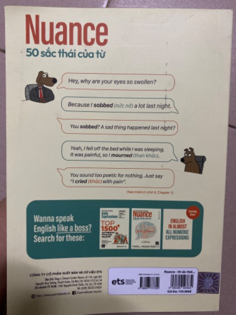 Sách cong vênh, còn dính keo