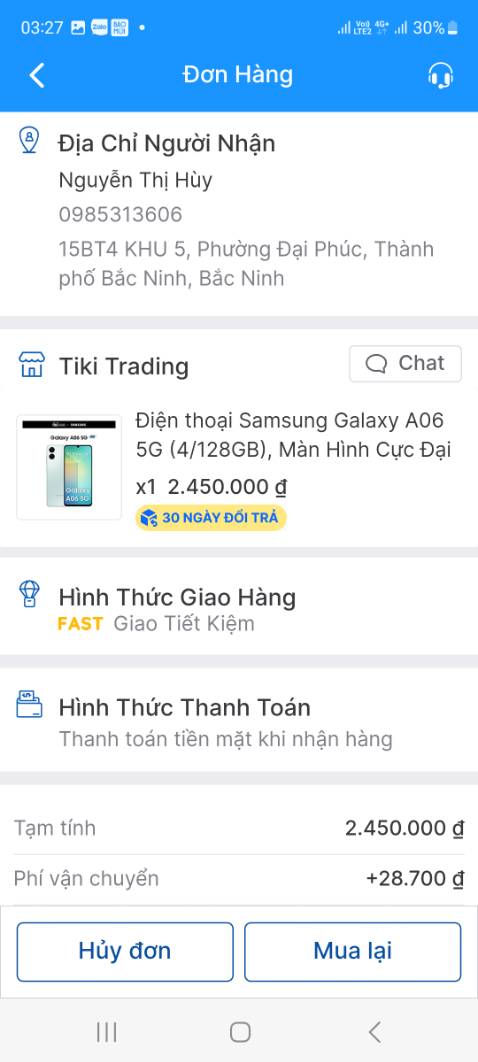 Mua hàng hơn tháng rồi vẫn chưa nhận đc hàng