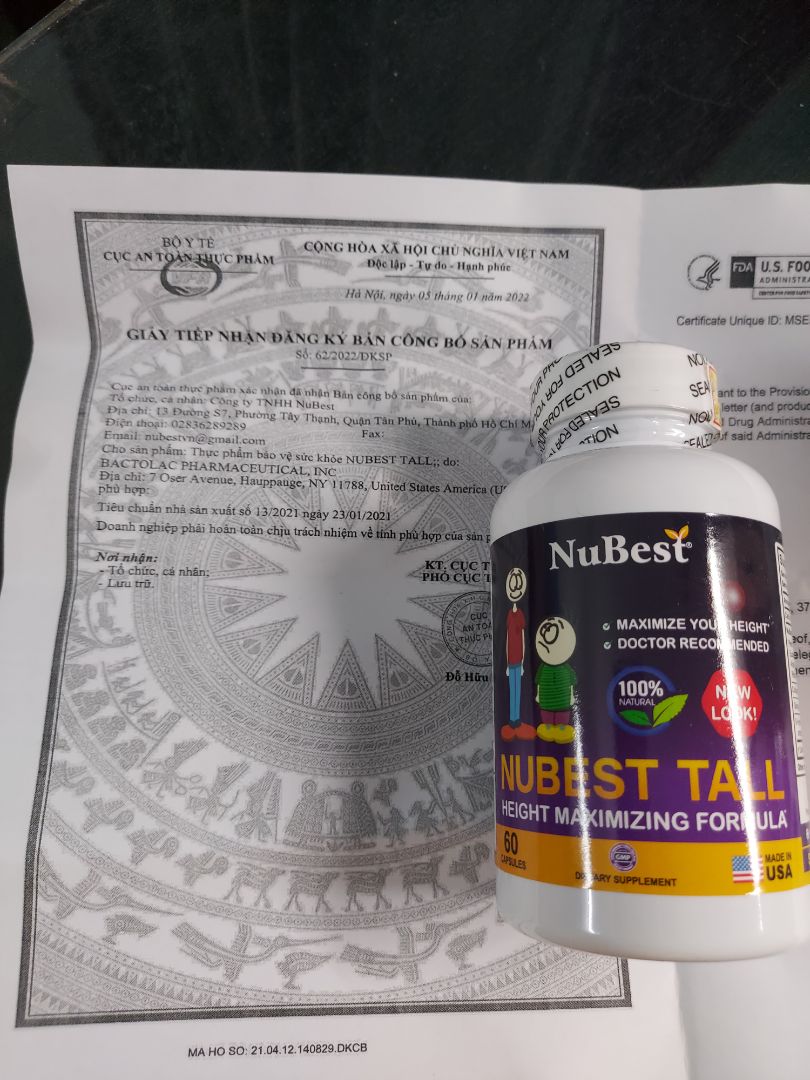 Mấy năm trước tôi có mua Nutrip Gold của TVBUY cho cha mẹ mà ông bà cứ suýt soa mãi, đến nay vẫn còn dùng vì hiệu quả. Lần này thì mua Nubest Tall cho con trai. Vẫn như mọi lần là hàng nhận được rất nhanh, đóng gói lại rất cẩn thận và có chứng nhận đầy đủ. Hy vọng là vẫn phát huy hiệu quả như trước đó.