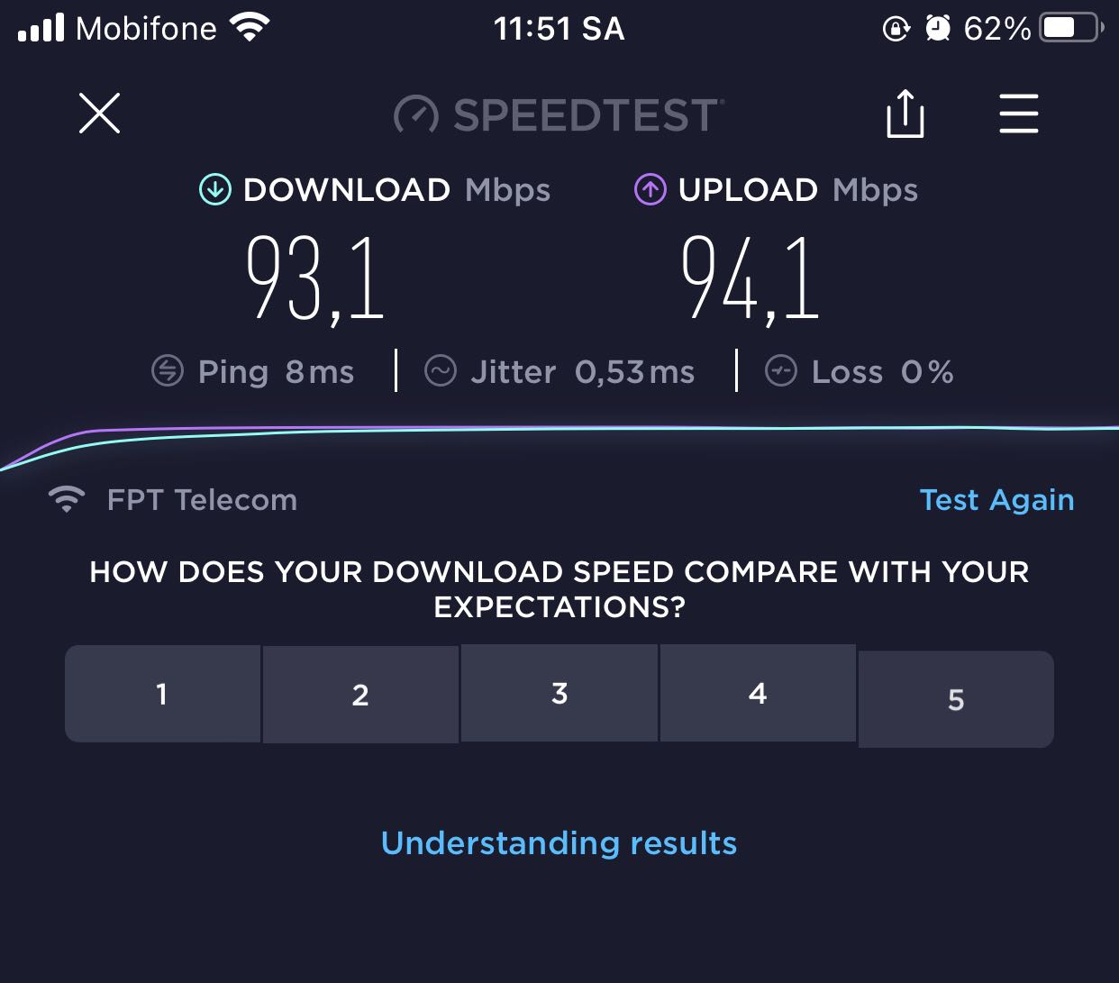 Tiki ship siêu nhanh. 
Đóng gói hàng ok. Hàng mới.
Thiết lập nhanh chóng và kết quả khá OK với 2 băng tầng. Mạng 5Ghz chạy ngon hơn modem cũ "một chút".
Ảnh đầu là modem cũ mạng 2.4Ghz.
Ảnh thứ 4 là mạng 5G mới và ảnh cuối là 2.4G mới Tiki ship siêu nhanh. 
Đóng gói hàng ok. Hàng mới.
Thiết lập nhanh chóng và kết quả khá OK với 2 băng tầng. Mạng 5Ghz chạy ngon hơn modem cũ "một chút".
Ảnh đầu là modem cũ mạng 2.4Ghz.
Ảnh thứ 4 là mạng 5G mới và ảnh cuối là 2.4G mới