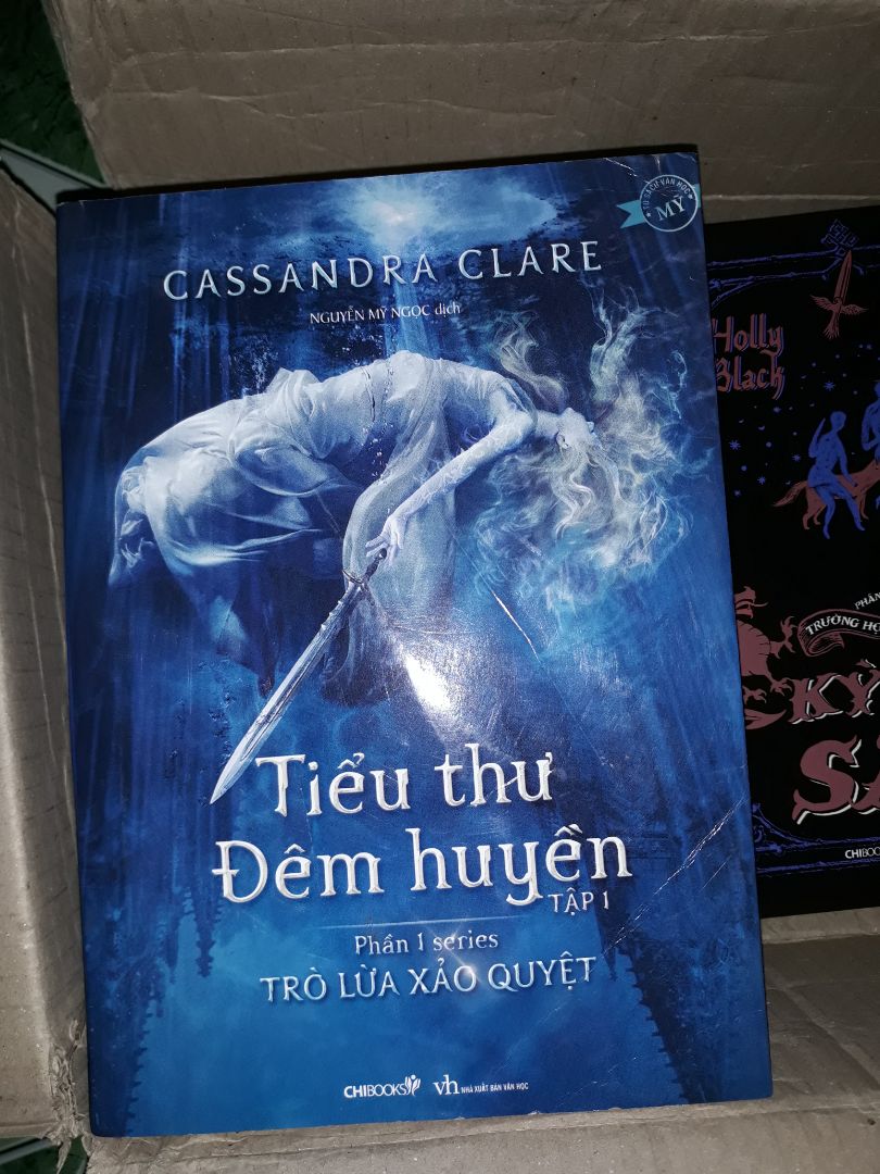 Mình đặt 2 series của Cassandra Clare, Tiki giao cho mình cuốn này là tệ hại nhất. Nó không có màn co, bụi bám đen xì. Bìa trước sách bị gãy, hằn vết nhiều. Gáy sách thì dính keo đen xì. Ở mép bìa bị bong tróc lớp nilon. Bìa sau còn dán 1 miếng giấy, không dám lột ra vì sợ không sạch keo. Mình chụp hình cho nên sẽ không thể hiện rõ được, nhưng mà phải nói là cuốn truyện mình nhận được có hình thức vô cùng tệ hại. Mình bỏ tiền ra mua truyện mới chứ không phải để mua hàng tồn. Vì mình mua để sưu tầm cho nên cực kỳ bực bội khi nhận 1 cuốn truyện cũ mèm thế này.
