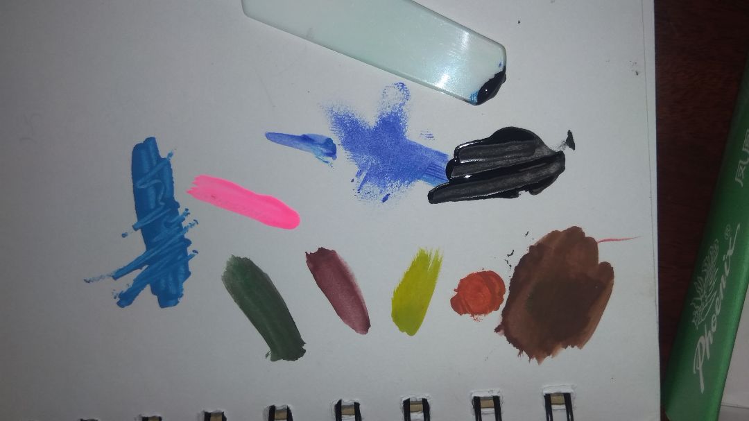 Sản phẩm ok,  hài lòng.  Pha màu đuợc,  lúc để ra ngoài hơi lâu một giọt đặc thì tán bằng tay ra rất tịn mịn nhưng tán ra giấy  được.  Mùi không hôi. Sp như hình. Mình mua loại này tuy không đủ màu nhưng phối màu là ra, nên ok vì phối đựoc.