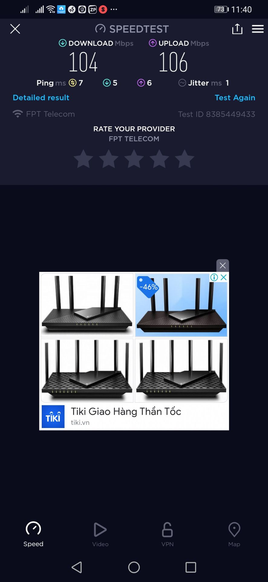 ban đầu dùng thấy ổn, sóng sánh phát không quá xa, nhưng đáp ứng tốt nhu cầu của mình, vì tốc độ gói cước chỉ 100Mbp/s nên thay router này thay cái cũ tốc độ và sự ổn định có tăng lên