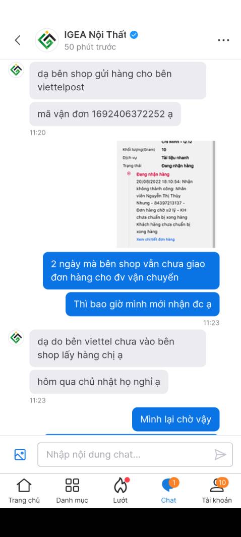 Dịch vụ khách hàng không tốt, giao hàng không đi kèm 1 con ốc vít nào, báo với shop và shop báo đã lên đơn gửi Viettel, rồi với lứa do thứ 7, chủ nhật rồi Viettel chưa lấy hàng. Đến khi mình báo lên Tiki nếu không giải quyết vấn đề bù ốc vít sớm mình sẽ trả hàng mới bắt đầu xử lý gửi hàng thiếu. Nói chung là đang định mua thêm sản phẩm nhưng với cách làm việc mà lỗi sai cỉa shop nhưng kh phải liên hệ hối thúc thì mới giải quyết thì sẽ không mua hàng thêm lần nào nữa.