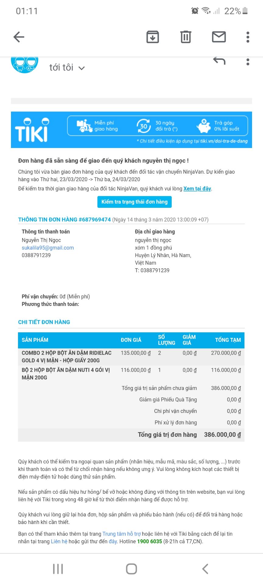 mình đặt hàng là đơn hàng vị mặn mà khi giao lại là vị ngọt là sao.. do mình trên hà nội mà đặt gửi về quê cho bé. mẹ mình nhận thì ko biết . Hôm nay mình về mới phát hiện ra.. thất vọng quá.. giá thành cũng khác nhau mà bé nhà mình ko thích ăn vị ngọt.?