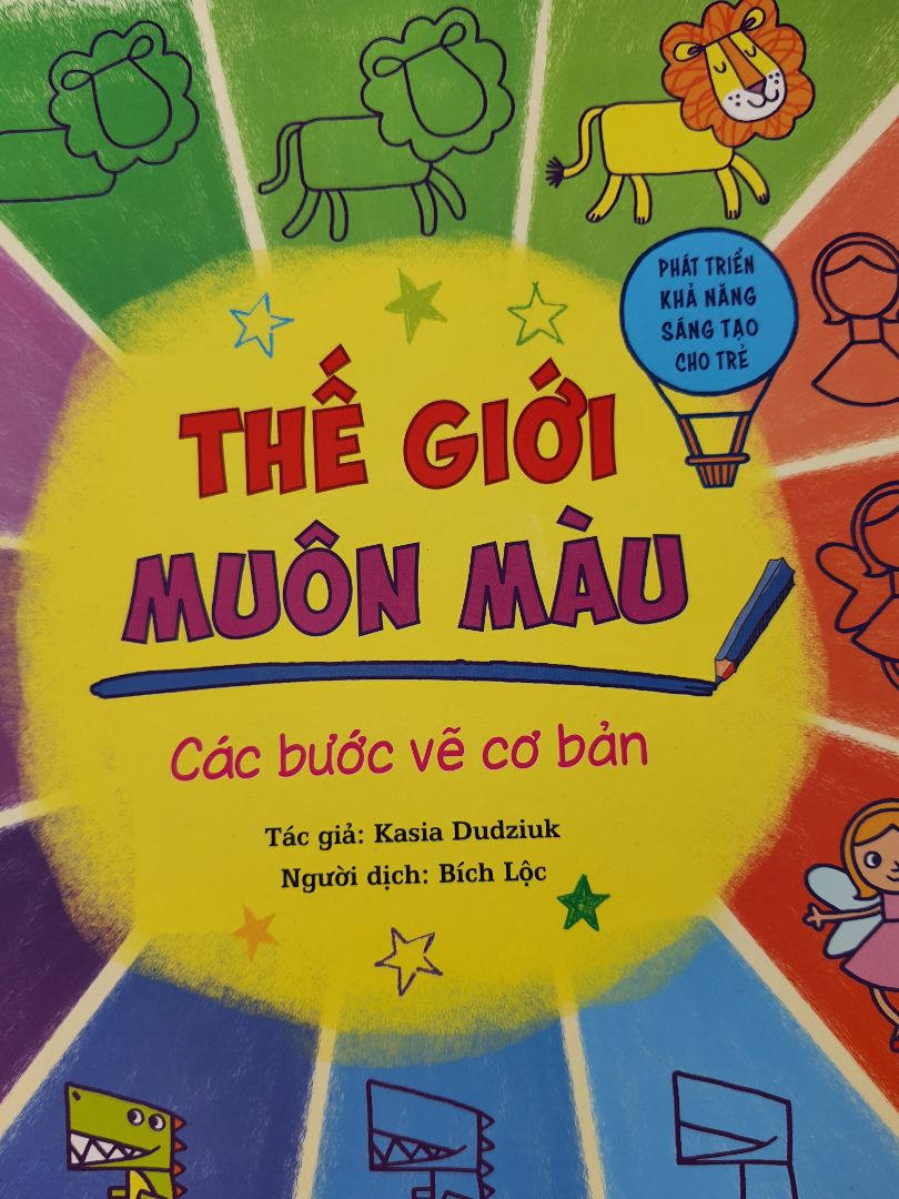 Sách đẹp, hướng dẫn những nét vẽ đơn giản về những con vật như ngựa, cá, khủng long, rùa... Bé yêu thích