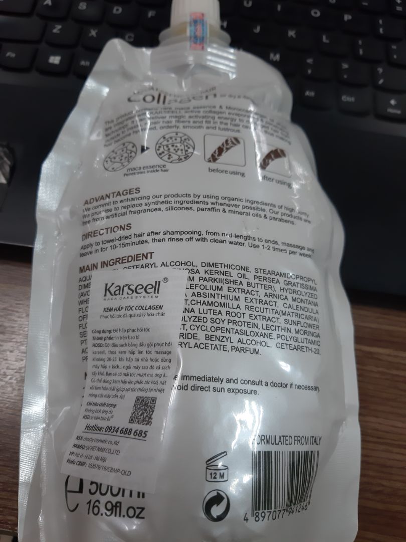 Đã nhận hàng nguyên seal. Có check mã code qua smartcheck.
 ủ thử 1 lần thấy mượt, thơm đến hôm sau, tóc mình xài hóa chất nhiều nên hư tổn, ủ xong thấy dễ chịu hơn trước rất nhiều.
Chưa ủ lần 2, lần 3 nên chưa biết về sau như nào, sẽ feedback sau.
Về giao hàng thì tiki giao đúng hẹn.
vote 5 sao.
