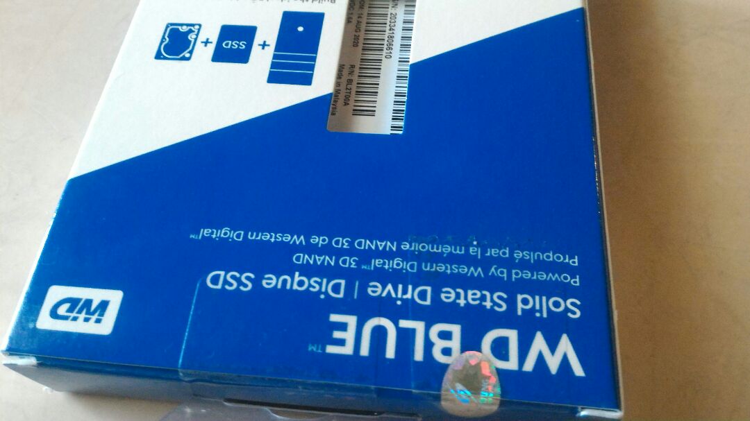 Dĩa cứng SSD WD 480Gb chính hãng của Vĩnh Xuân .Hàng đẹp ,lắp vào chạy Win10 ngon lành!