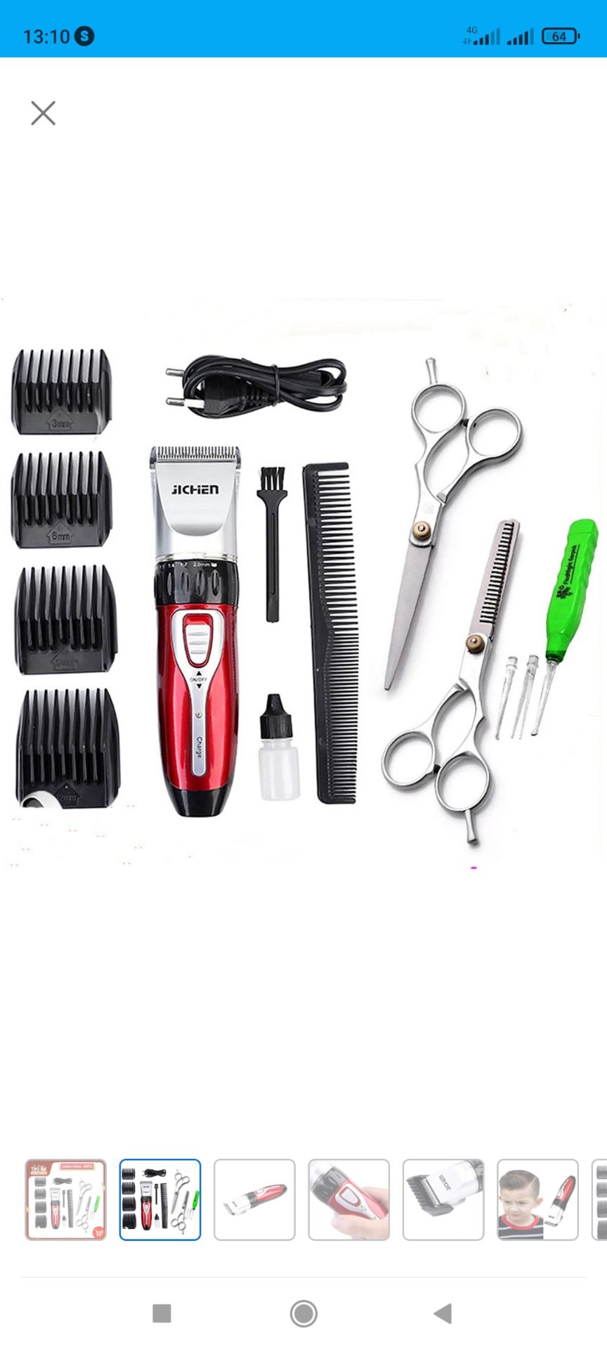 máy cầm nhẹ tay, m mua cắt cho bé 1 tuổi thù rất ok. đủ phụ kiện nhưng chắc ko dùng đến kéo đc. ko có hình ảnh thực tế, m mượn ảnh vậy