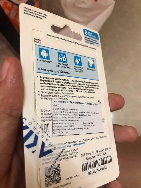 Sản phẩm tốt
Tem nhà phân phối niêm phong cẩn thận
 Đáng tin cậy. Sử dụng gắn vào camera hoạt đông tốt.