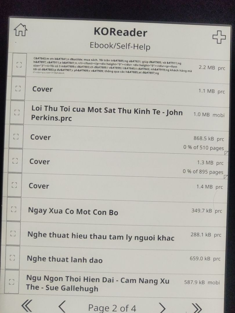 Sau một thời gian sử dụng máy mình có nhận xét như sau: máy không hỗ trợ sách tiếng việt nên hiển thị rất kém, người dùng phải cài font và phần mềm khác để đọc được, máy load sách rất chậm, phần mềm quản lý sách rất tệ, không thân thiện. Việc hiển thị trang sách cũng không tốt như kindle. Còn rất nhiều nhược điểm khác của máy mà không viết ra hết được. Nếu là người chỉ chú tâm vào đọc sách, không thích mày mò cài đặt chương trình thì mình nghĩ nên chọn kindle cho dễ dùng. Được cái màn hình máy rất đẹp, lại hỗ trợ đọc được nhiều kiểu file.
Cho 4 sao là vì khâu đóng gói và giao hàng của của hàng tốt. Còn về phần đặc tính của sản phẩm mình nghĩ rất khó để phù hợp với nhiều người chỉ chuyên đọc sách.