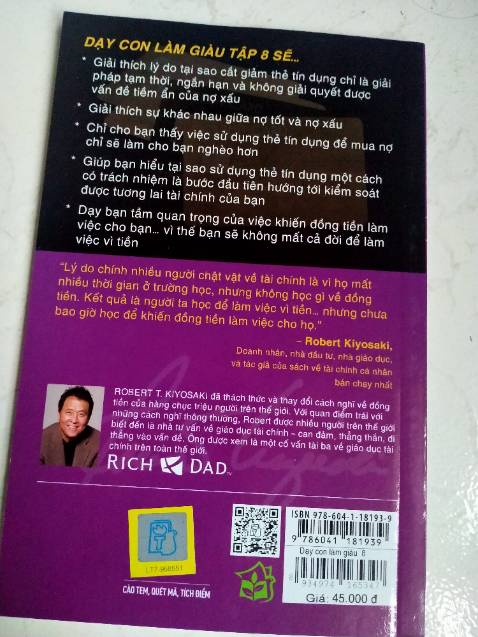 Giao hàng nhanh
Sách mới, giấy đẹp, nôi dung chưa đọc nhưng mình tin nó sẽ đem lại nhiều kiến thức về cách SD tiền, nợ tốt nợ xấu, tác hại của thẻ tín dụng