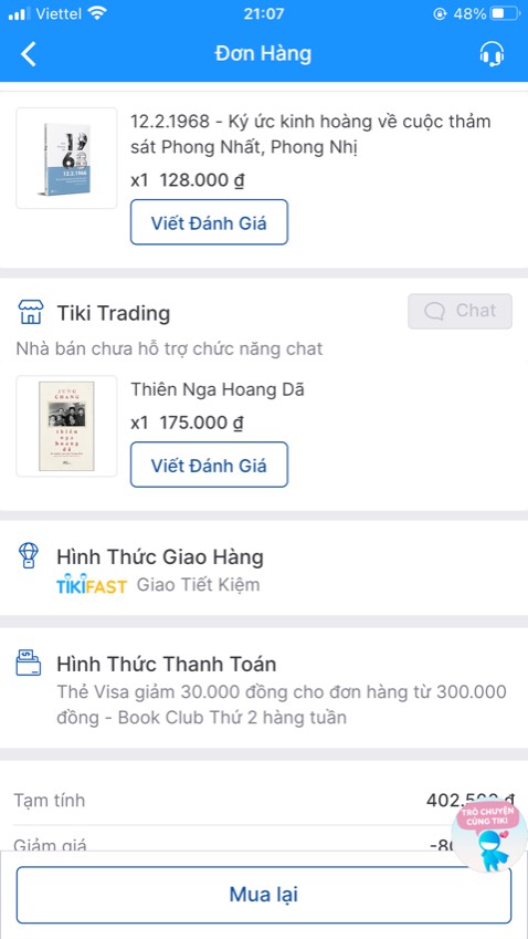 Chuẩn bị và giao hàng nhanh, sách dày dặn còn nguyên seal.
Dân ta phải biết sử ta, đọc một chút hiểu thêm một chút, đặc biệt là cái nhìn đa chiều mở rộng từ những người bên kia chiến tuyến.