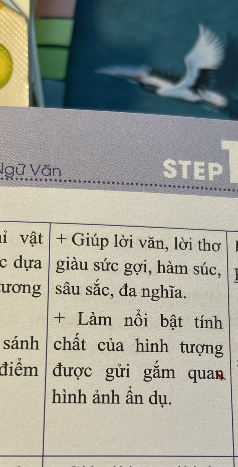 Sách giấy đẹp, in rõ ràng. Kiến thức minh hoạ rõ ràng đầy đủ. 
Nhược điểm : sai lỗi chính tả nhiều và ngắt chữ xuống dòng thiếu khoa học. Vì đây là sách dành cho môn Văn và việc sai chính tả cũng dẫn đến sai kiến thức . Nhà sách nên kiểm tra kỹ trước khi phát hành sách ra bên ngoài.