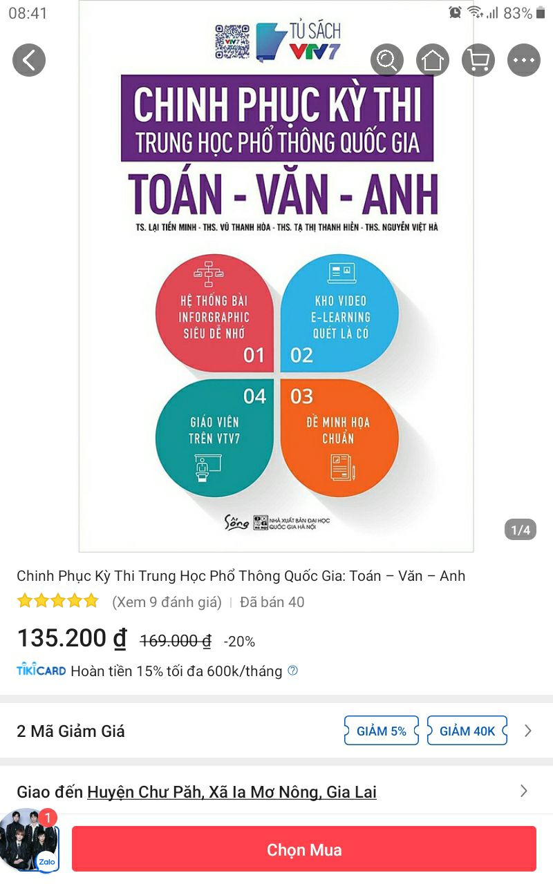 chắc do covid nên giao chậm hơn 1 ngày , sách đẹp đóng gói kĩ , nd chỉ tóm lược kiến thức của 3 môn chứ chưa có bài tập j cả .