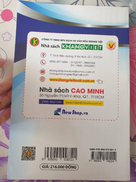 Mới nhận hàng, sách này mua cho nhỏ em, mình nghĩ rất hữu ích cho em mình.