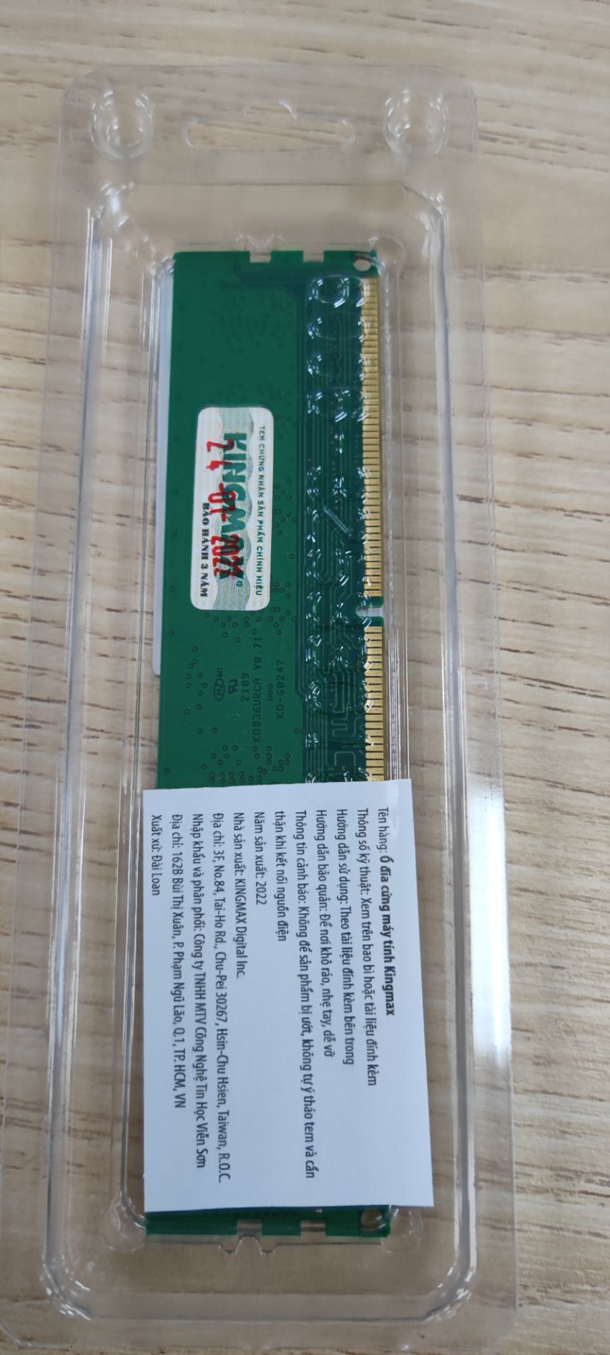 Đóng gói cẩn thận, giao hành nhanh chóng. Ram Kingmax chính hãng chất lượng rất tốt và giá thành hợp lý