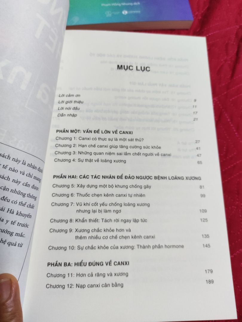 Sách hay lắm, mình mới xem qua nội dung, đáng để đọc, để có thêm hiểu biết trong việc lựa chọn nguồn canxi cho cơ thể