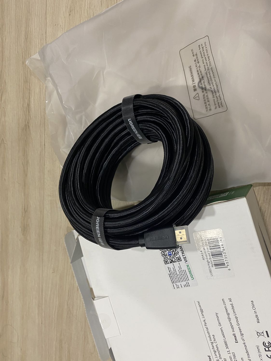 Hàng chính hãng, đóng gói kỹ càng. Dây gia công ổn, bọc dày chắc chắn, cắm phát lên ngay