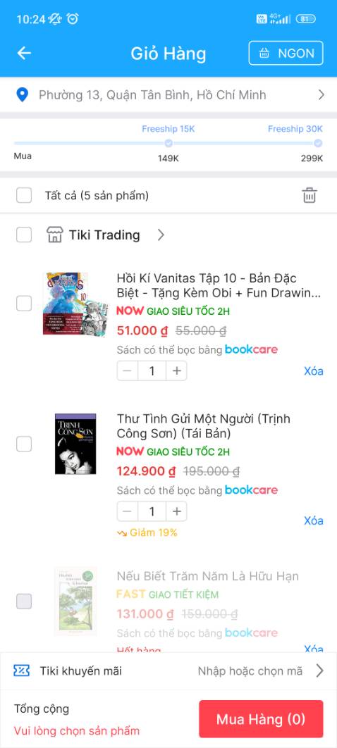 Treo đầu dê bán thịt ***.

Thông tin trên sản phẩm thì rõ ràng hỗ trợ bookcare và chắc chắn khi đặt hàng đã xác nhận sử dụng bookcare rồi, nhưng khi nhận hàng thì không được bọc. Check lại lịch sử thì thấy thông tin bookcare trên đơn bị xóa một cách thần kì kiểu gì rồi. 
Liên hệ hỗ trợ thì đổ thừa loanh quanh, bảo sách hiện thị được hỗ trợ nhưng chính sách không bọc được :) rồi chốt xin lỗi xin thông cảm chẳng được tích sự gì. Cùng một vụ mà bị tới lần 2 thì ai thông cảm nổi. 
Mua sách trên tiki gần chục năm rồi mà dịch vụ dạo gần đây ngày càng tệ.