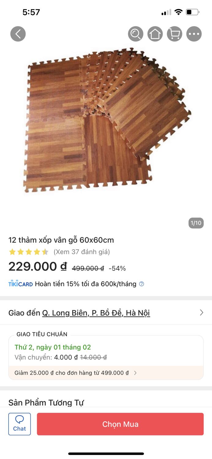 Shop ghi 1 set 12 tấm nhưng thực tế giao 1 set chỉ 6 tấm. Mình đặt 5 set theo thông tin ghi trên tiki phải được 60 miếng nhưng thực tế chỉ có 30 miếng. Mình nhờ người nhà