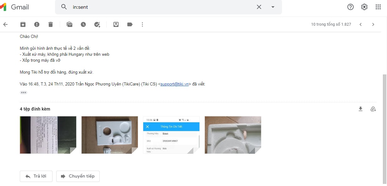 3 sao này tôi đánh giá về cách thức làm việc của Tiki, không đánh giá về máy.

Tại thời điểm tôi đặt hàng, Tiki giới thiệu trên web, máy có xuất xứ thương hiệu - Đức, xuất xứ - Hungary (Hình 1)

Giao hàng lần 1, máy có xuất xứ - Rumani (Hình 2)

Tôi yêu cầu đổi hàng, nói rất rõ yêu cầu. (Hình 3)

Giao lần 2 vẫn là máy xuất xứ - Rumani (Hình 4). Vậy có "check" *** của tôi không?

Tôi phản hồi lại lần nữa, bạn nhân viên Tiki có lời đề nghị, trả hàng - hoàn tiền! Vậy là không có hàng xuất xứ Hungary? Tôi gửi máy lại nữa Tiki à...
