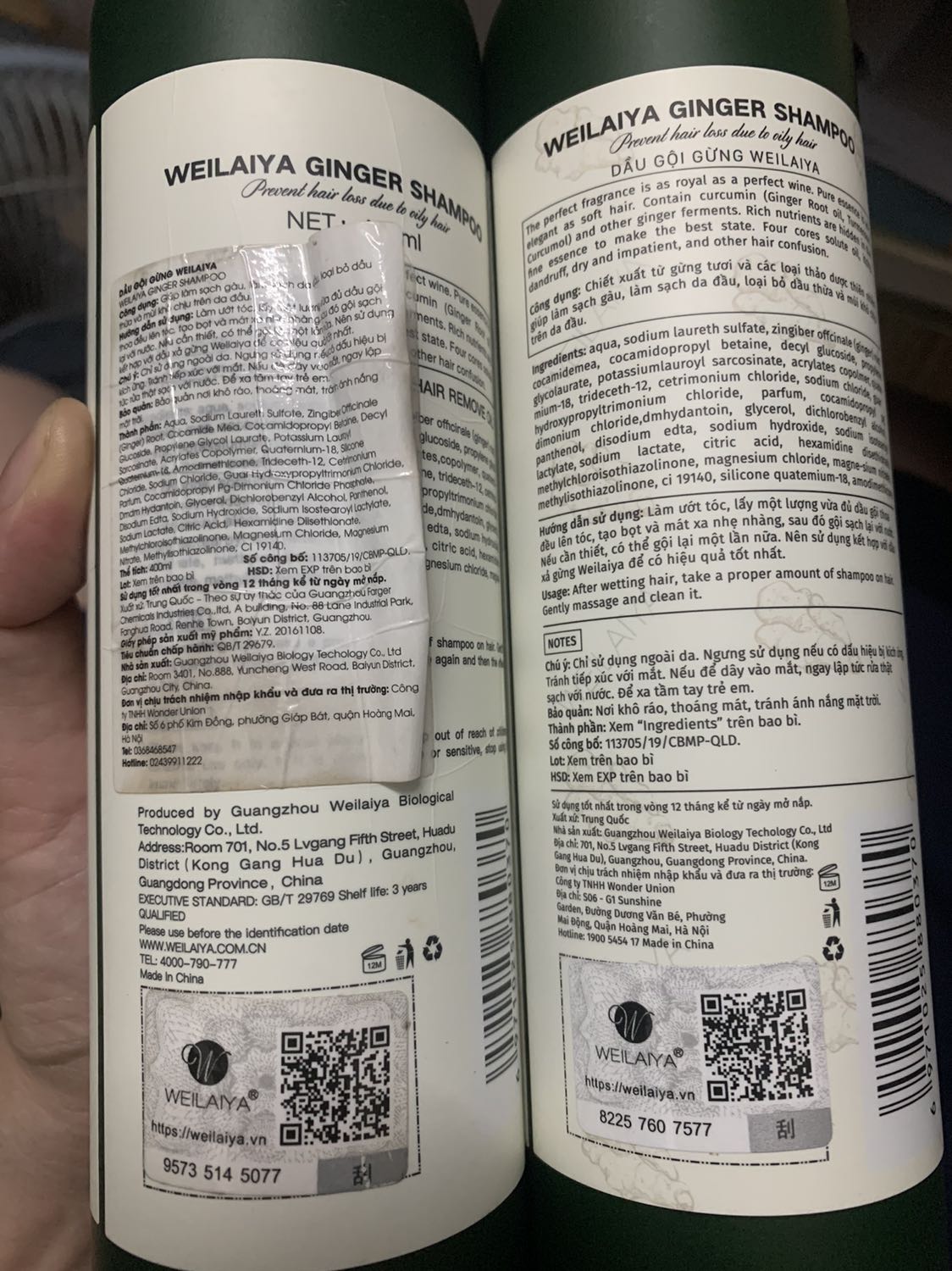 Ko hiểu vì sao có nhiều sự khác nhau của chai cũ mình đang dùng( có tem phụ) và sp mới mua của shop (chữ TV ghi trên nhãn chai và ko có tem phụ). Mùi sản phẩm cũng khác, chai cũ mình đang dùng mùi thơm hơn và đặc trưng mùi gừng. Còn sp mua của shop mùi cứ nhạt nhoà kiểu gì ấy.