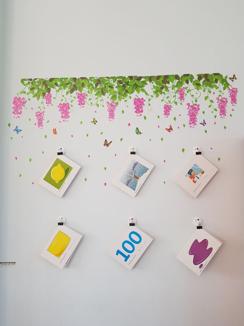 wa đẹp luôn sh ơi, HS rất thích, dán kết hợp hình thú trang trí phòng tiếng anh