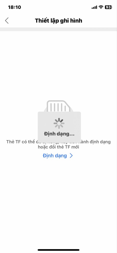 Hiên tại đang bị lỗi thẻ nhơ ko ghi hinh duoc gio lam sao ạ