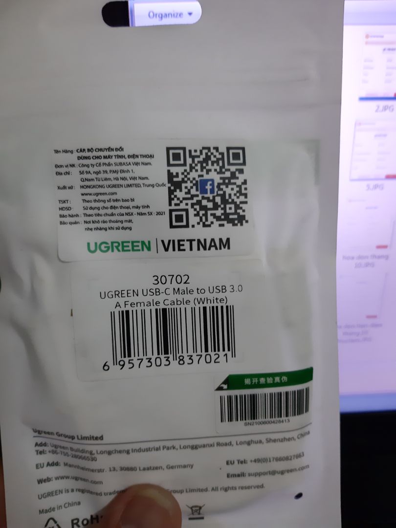 Giao không đúng mã hàng? Tôi mua  Cáp OTG Ugreen Type-C Sang USB 2.0 30645 (20cm)? Sao lại giao cho tôi Cáp OTG USB Type-C to USB 3.0 chính hãng Ugreen 30702. Và cái cáp 30702 có giá rẻ hơn nhiều so với 30645 vậy là sao hả Tiki ?