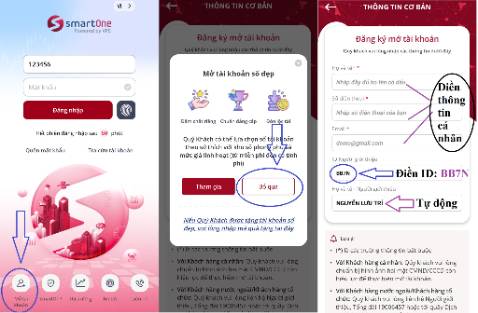 ✅  Tải app VPS SMARTONE
✅ Điền thông tin cá nhân
✅ Nhập ID người giới thiệu: BB7N
✅ Chụp hình CMND/CCCD 2 mặt
✅ Xác minh khuôn mặt
✅ Chụp hình chữ kí trên tờ giấy trắng
✅ Nhập mã OTP
✅ Hoàn tất❕