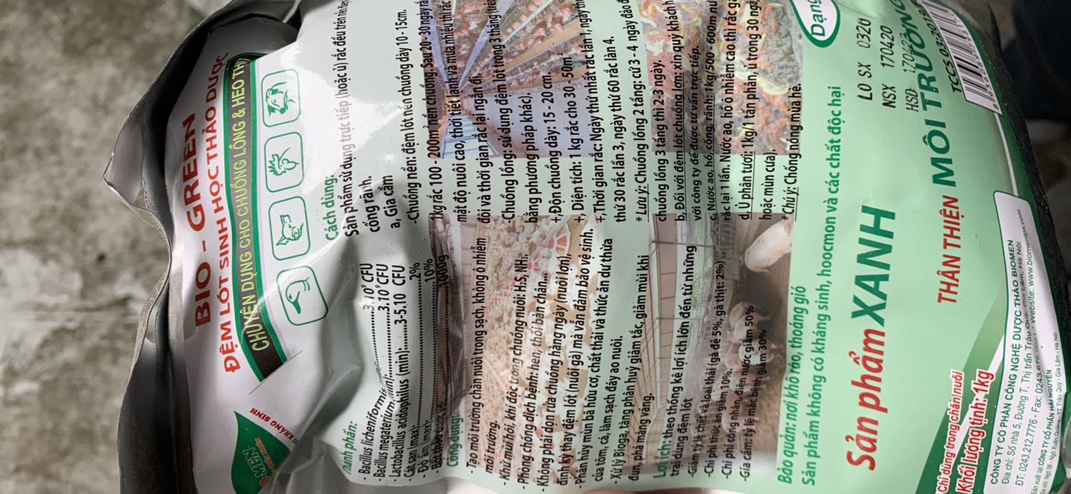 Loại men rác trường này rất tiện lợi tôi rất thích. Vì vật nuôi ít bệnh phân thải không mùi hôi chuồng. Vợ vẫn dùng được nhé