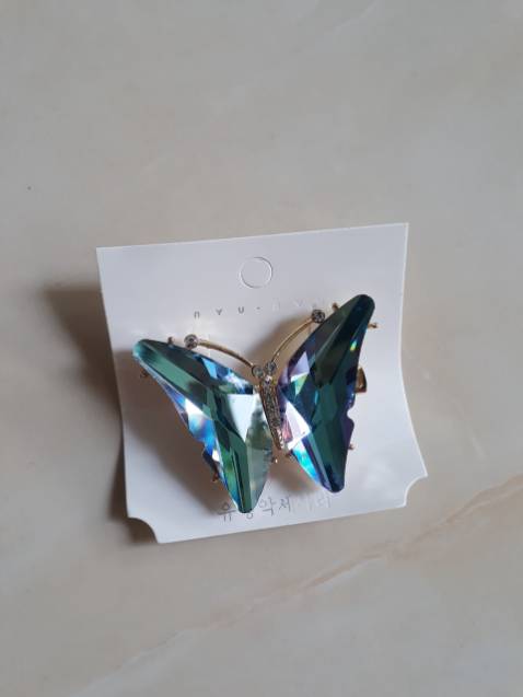 Kẹp tóc nữ hàn quốc NASI cao cấp hình bướm pha lê lấp lánh