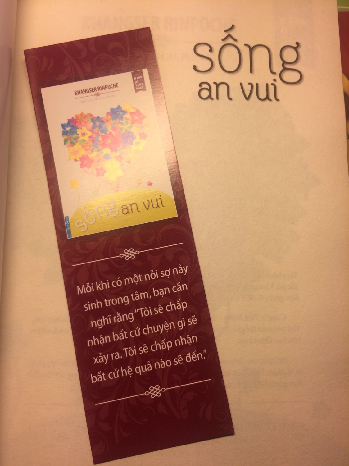 Sách khá ngắn nhưng mang nhiều triết lý đạo Phật, nội dung thực hành liên quan đến thiền định. Hướng dẫn chi tiết cho mọi người chứ không chỉ riêng Phật tử. Mỗi luận điểm đều có một câu chuyện nhỏ làm ví dụ, khá hay và dễ hiểu.