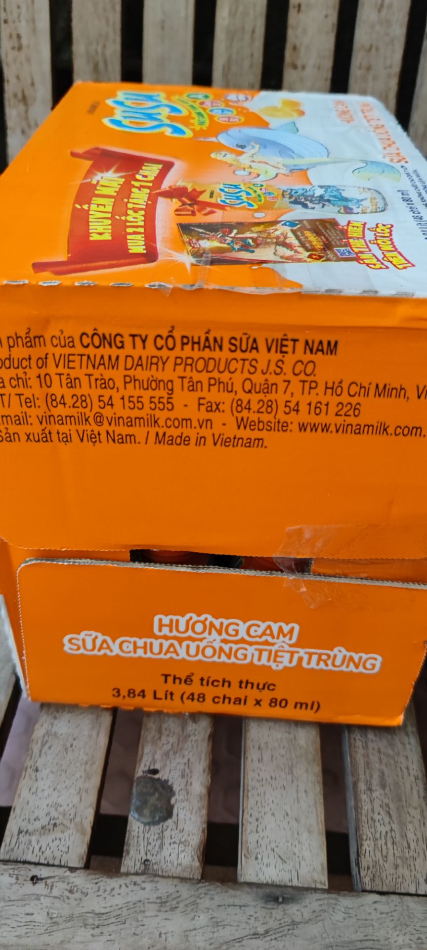 Sửa mới có HSD lâu. Vị cam rất dễ uống. Bé nhà rất thích