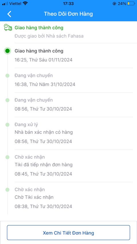 Sản phẩm đẹp, chất lượng nhưng khi theo dõi app thì mình không thấy ghi chi tiết là hàng đã tới đâu mà chỉ ghi chung chung là đang vận chuyển. Mình nghĩ nên cải thiện lại vấn đề này. Sản phẩm đẹp, chất lượng nhưng khi theo dõi app thì mình không thấy ghi chi tiết là hàng đã tới đâu mà chỉ ghi chung chung là đang vận chuyển. Mình nghĩ nên cải thiện lại vấn đề này.