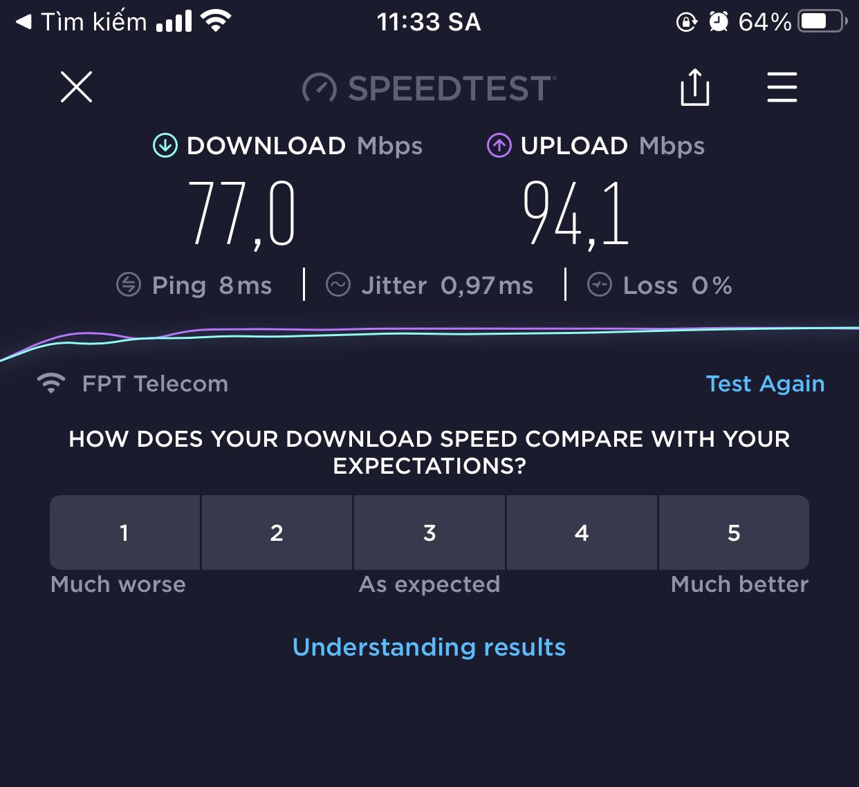 Tiki ship siêu nhanh. 
Đóng gói hàng ok. Hàng mới.
Thiết lập nhanh chóng và kết quả khá OK với 2 băng tầng. Mạng 5Ghz chạy ngon hơn modem cũ "một chút".
Ảnh đầu là modem cũ mạng 2.4Ghz.
Ảnh thứ 4 là mạng 5G mới và ảnh cuối là 2.4G mới Tiki ship siêu nhanh. 
Đóng gói hàng ok. Hàng mới.
Thiết lập nhanh chóng và kết quả khá OK với 2 băng tầng. Mạng 5Ghz chạy ngon hơn modem cũ "một chút".
Ảnh đầu là modem cũ mạng 2.4Ghz.
Ảnh thứ 4 là mạng 5G mới và ảnh cuối là 2.4G mới