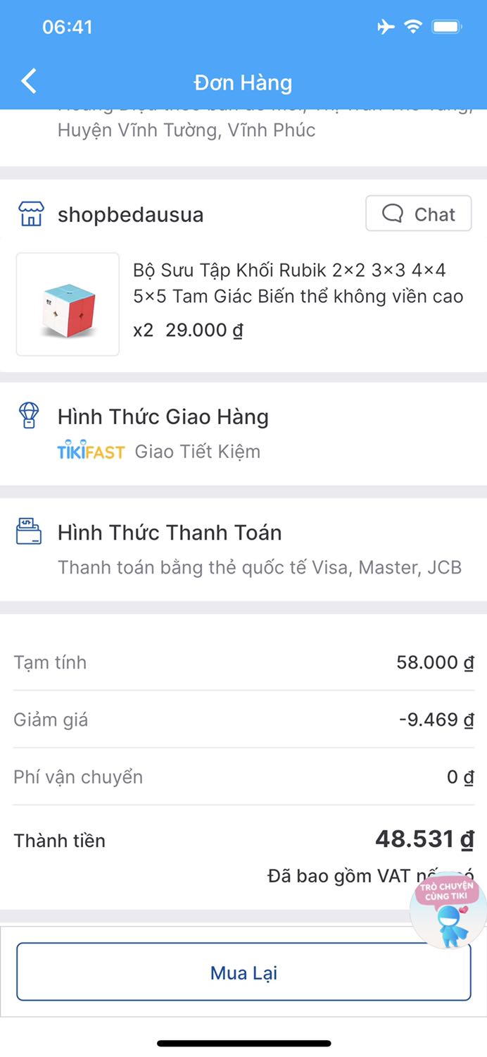 Mua 2 sản phẩm nhưng shop chỉ giao 1 sản phẩm. Đề nghị shop giao bổ sung 1 sp còn lại !