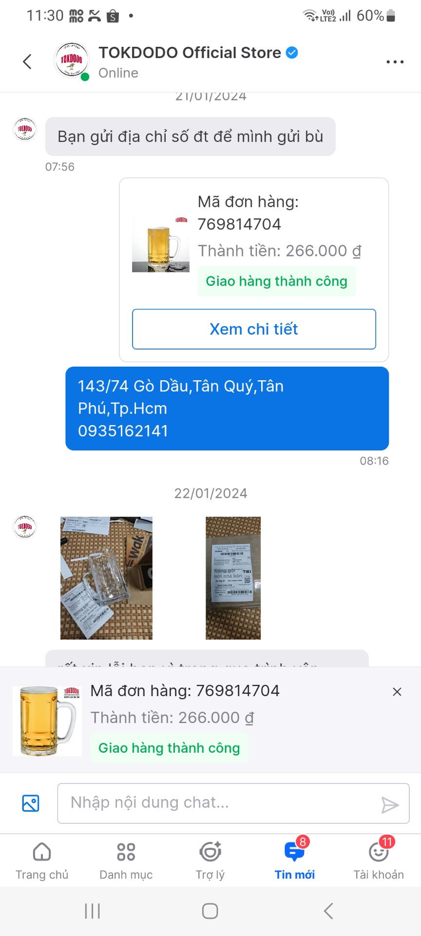 Ly đẹp hơn trong hình. Chất dày dặn. Mặc dù shop bao bọc nhiều lớp rất cẩn thận. Tuy nhiên vẫn bị vỡ 1 cái. Mình báo shop liền gửi hàng bù lại cho mình. Cảm ơn sự nhiệt tình và chu đáo của shop. Mình sẽ còn ủng hộ tiếp.
Rất nên mua nha mọi người.
