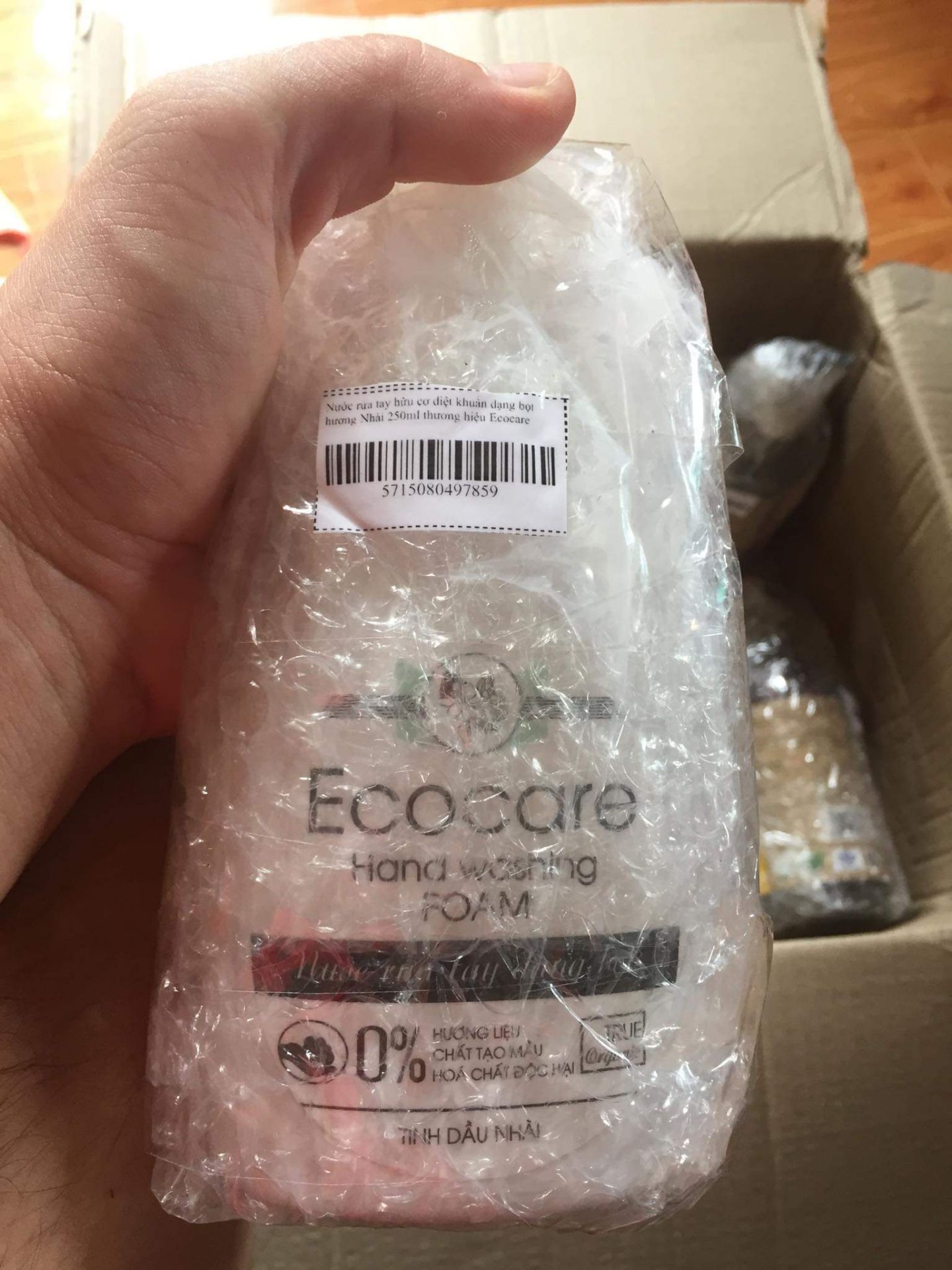 Mình đã nhận được hàng, mùi thơm nhẹ dễ chịu